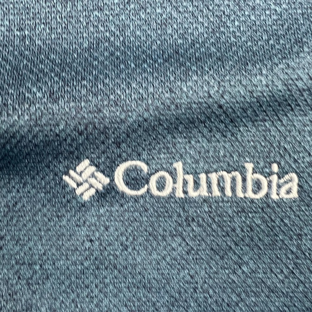 Columbia Mens Large Blue Heather AM6215 Omni-Shade Sun Protection Polo Shirt - Picture 2 of 11